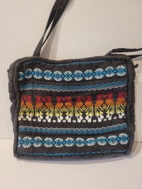 Embroidered Bohemian Hawaiian Bag with Multicolor Pattern